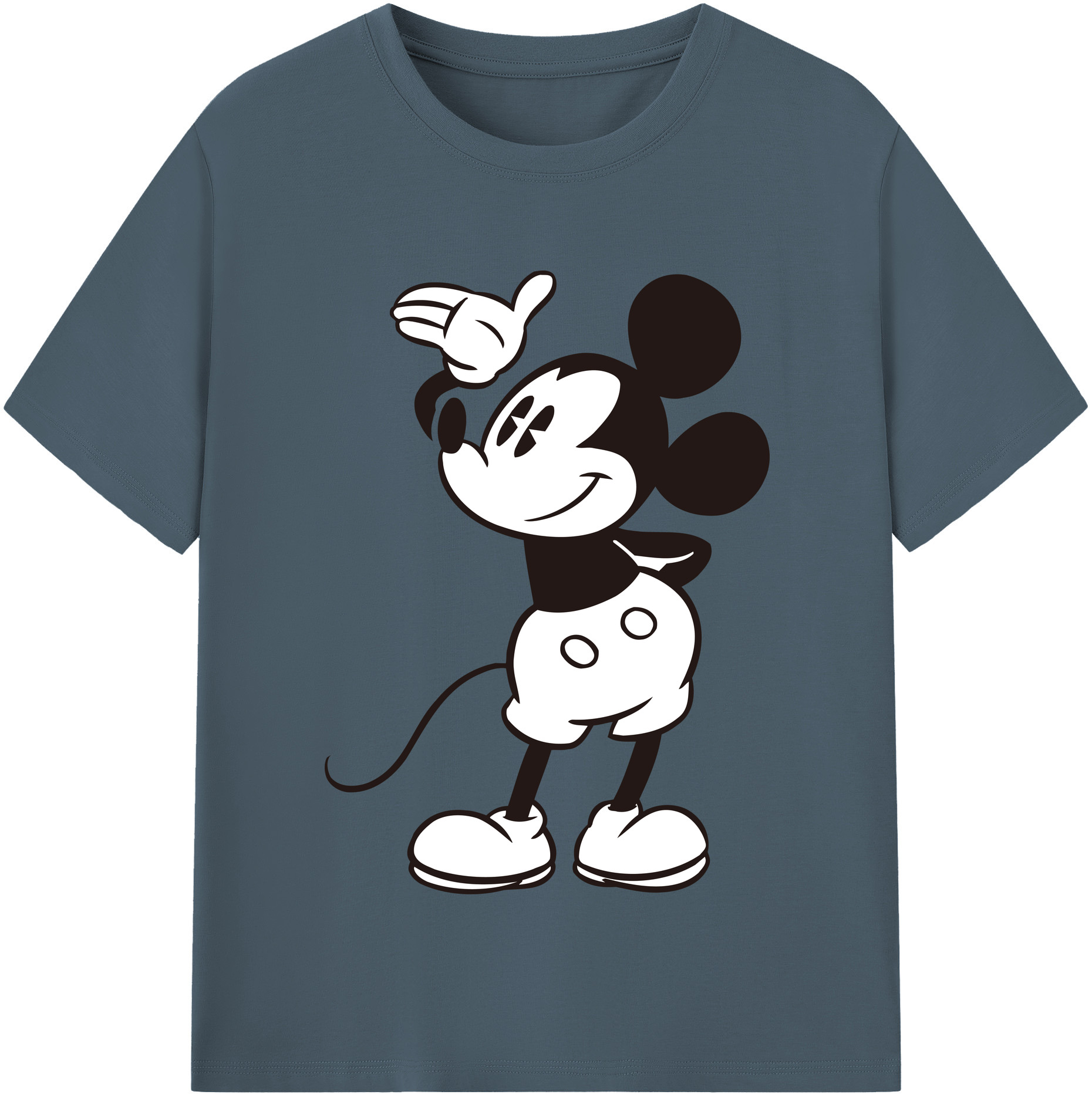 （画像用） ミッキーマウス Mickey Mouse 綿100％半袖Tシャツ（フロントプリント）